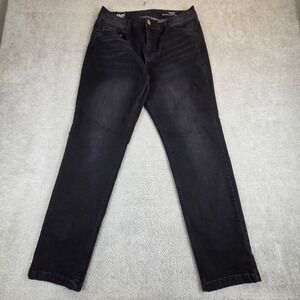 Mugsy Jeans Mags Men 34x30‎ Faded Black Slim Straight Stretch Denim